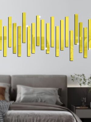 ✨ بيانو المرايا – ديكور جداري لامع 16 قطعة