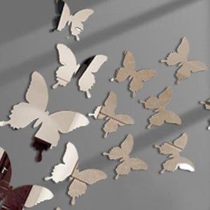 ✨ فراشات المرايا – 20 قطعة ديكور جداري لامعة - الصورة 4